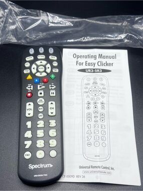 Spectrum Cable TV Universal Remote UR3-SR3S-TWC OEM w/Manual NEW IN PACKAGE